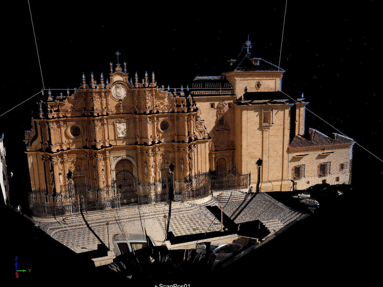 Escaner 3D de la fachada de la catedral (JAB)