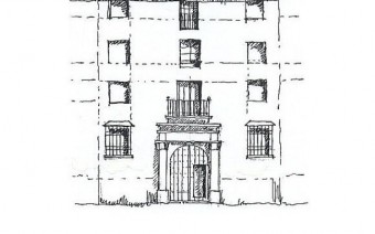 Alzado de la fachada del palacio de los Mendoza (PE)